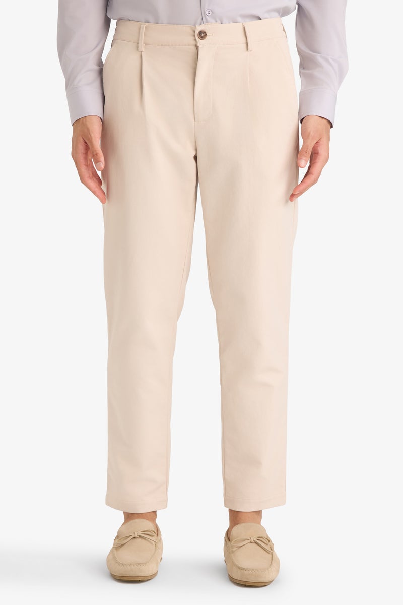 DeFacto Beige Man Relax Fit Trousers Casual - Image 3
